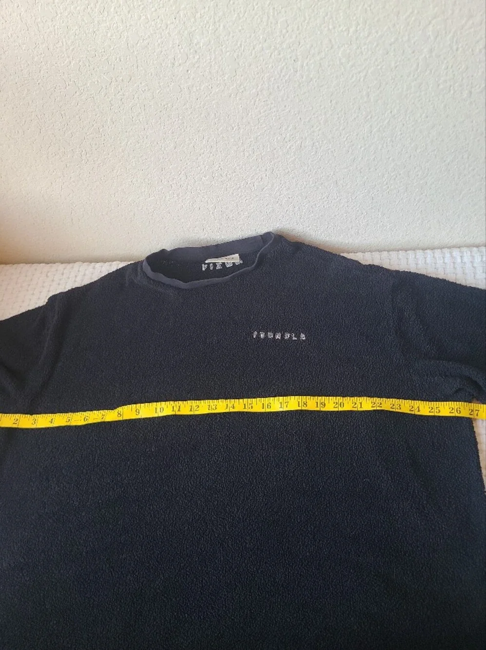 YoungLA Men's Black Terry Crewneck Sweater Size XL